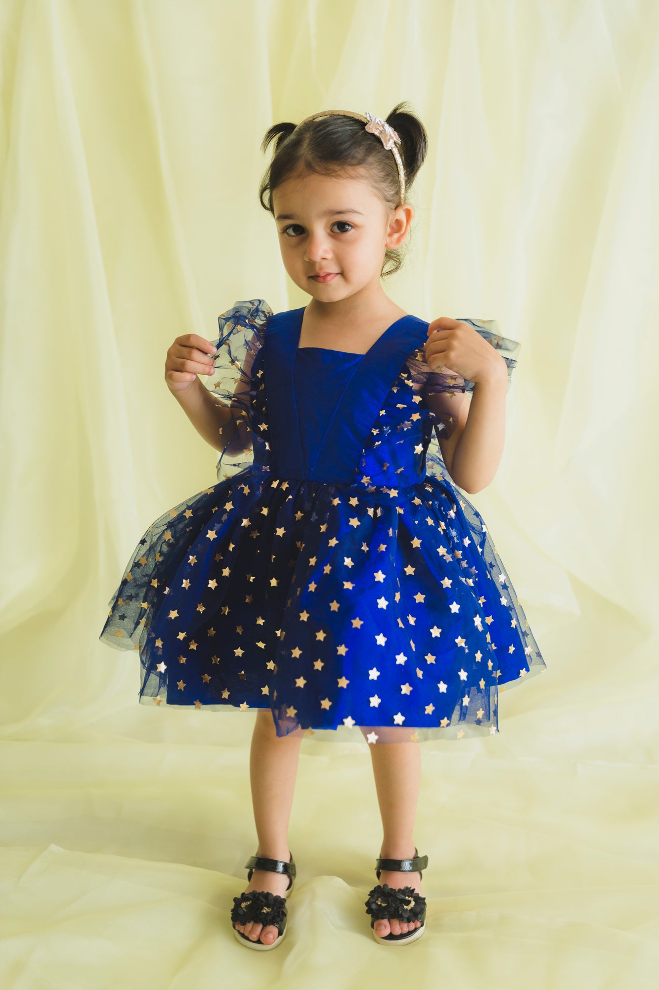Saka Designs Blue Girls Above Knee Dress