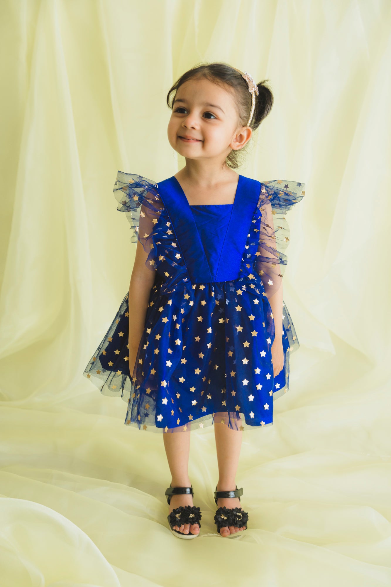 Saka Designs Blue Girls Above Knee Dress