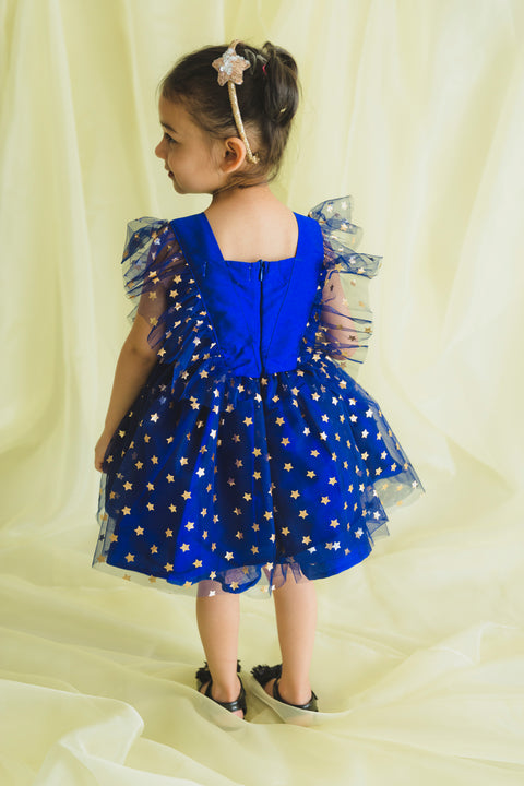 Saka Designs Blue Girls Above Knee Dress